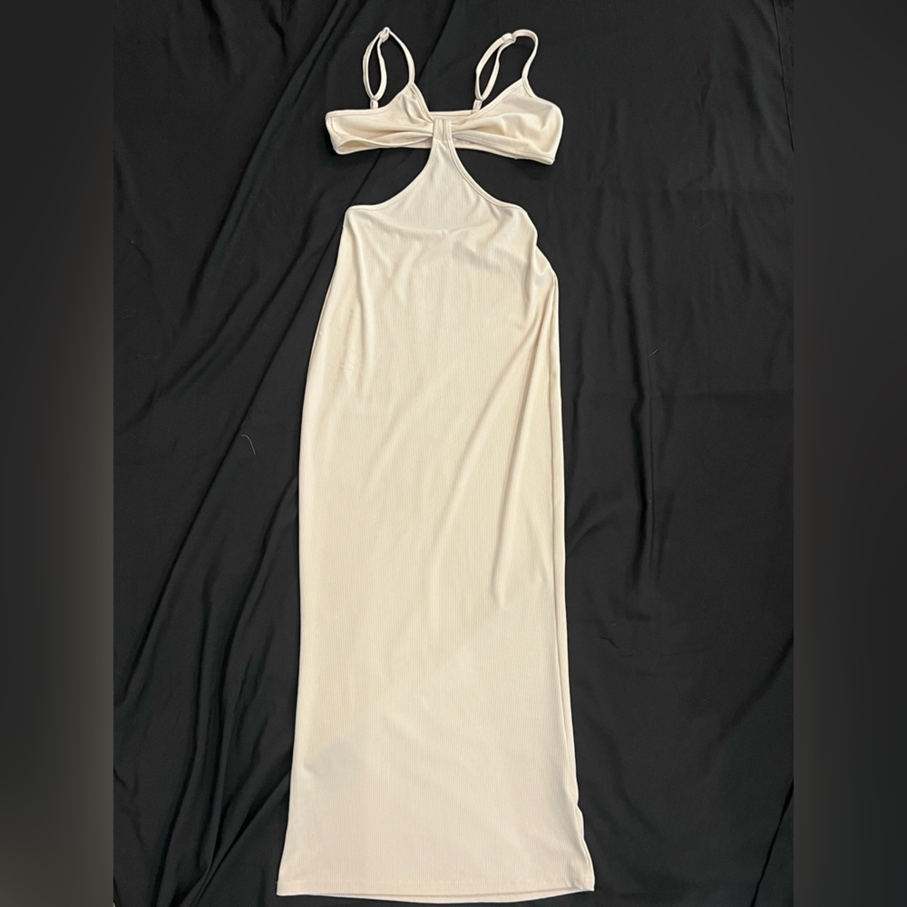 SHEIN Cream Midi Dress